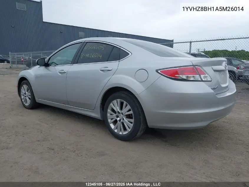 2010 Mazda Mazda6 Gs-I4 VIN: 1YVHZ8BH1A5M26014 Lot: 12345105X