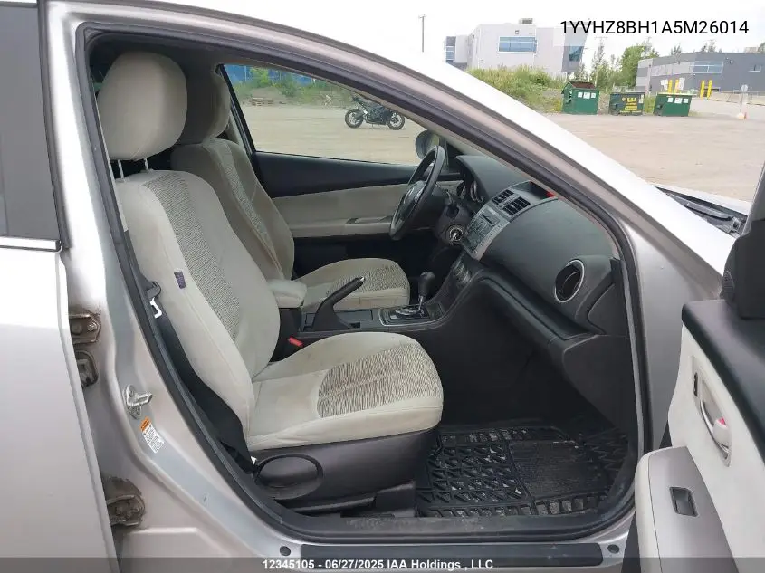 2010 Mazda Mazda6 Gs-I4 VIN: 1YVHZ8BH1A5M26014 Lot: 12345105X