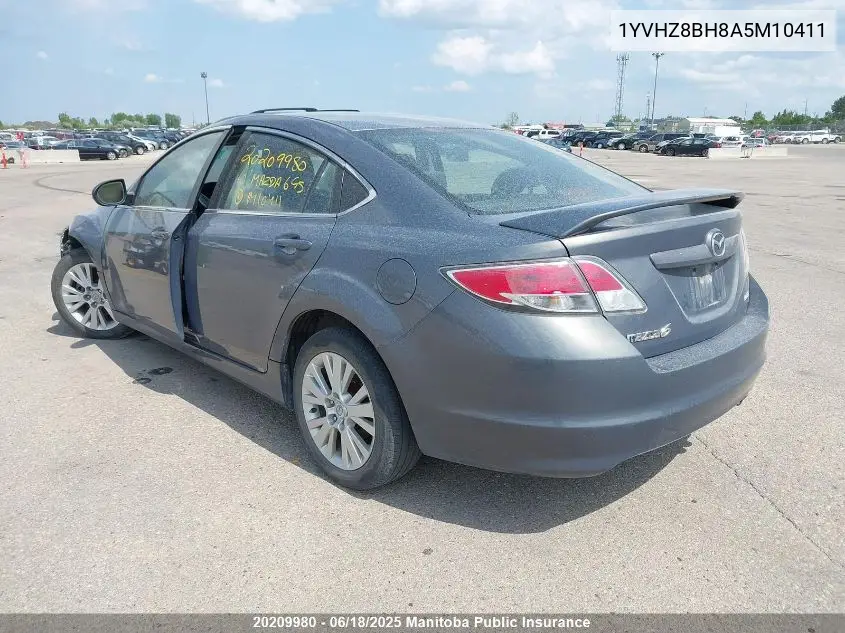 2010 Mazda Mazda6 Gs VIN: 1YVHZ8BH8A5M10411 Lot: 20209980
