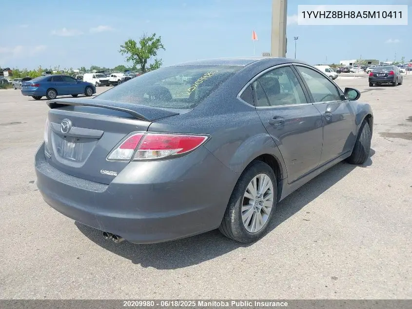 2010 Mazda Mazda6 Gs VIN: 1YVHZ8BH8A5M10411 Lot: 20209980