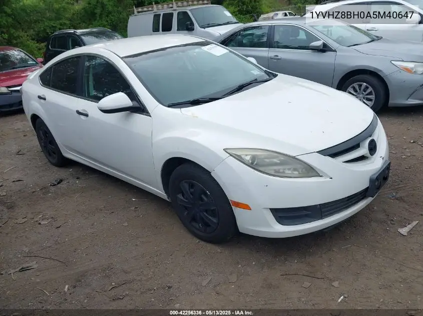 2010 Mazda Mazda6 I Sport VIN: 1YVHZ8BH0A5M40647 Lot: 42256336