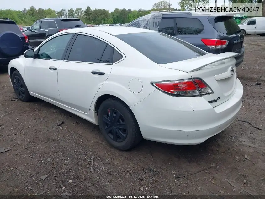 2010 Mazda Mazda6 I Sport VIN: 1YVHZ8BH0A5M40647 Lot: 42256336