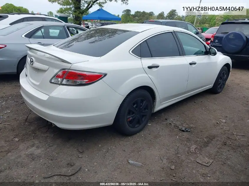 2010 Mazda Mazda6 I Sport VIN: 1YVHZ8BH0A5M40647 Lot: 42256336