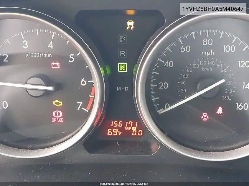 2010 Mazda Mazda6 I Sport VIN: 1YVHZ8BH0A5M40647 Lot: 42256336