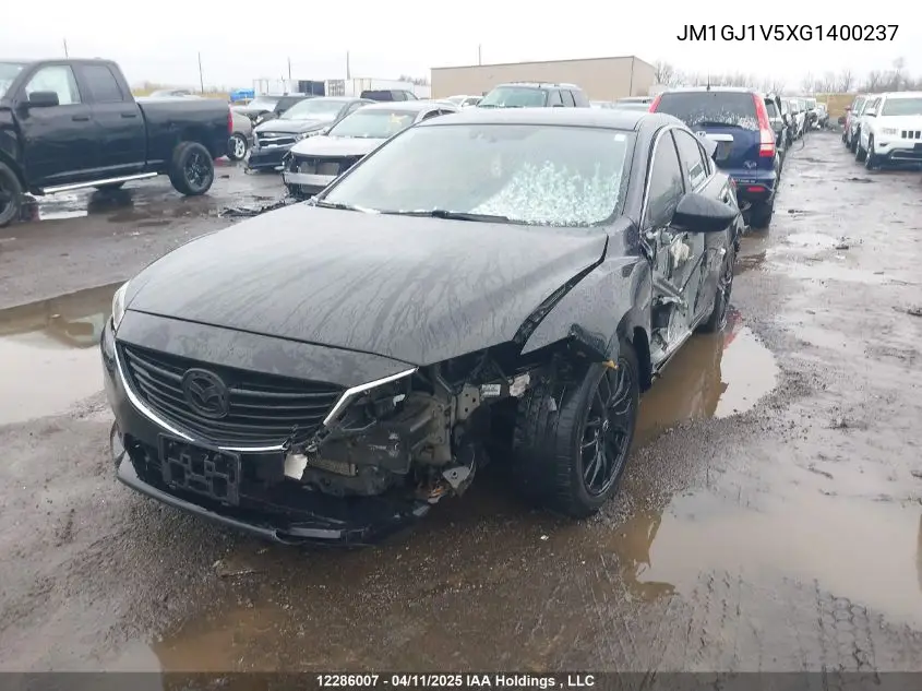 2016 Mazda 6 Touring VIN: JM1GJ1V5XG1400237 Lot: 12286007