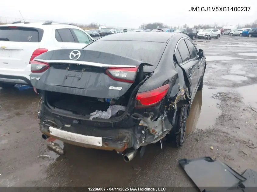 2016 Mazda 6 Touring VIN: JM1GJ1V5XG1400237 Lot: 12286007