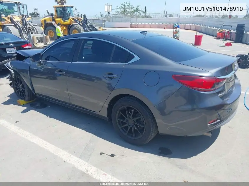 2016 Mazda Mazda6 I Touring VIN: JM1GJ1V51G1478910 Lot: 42603846