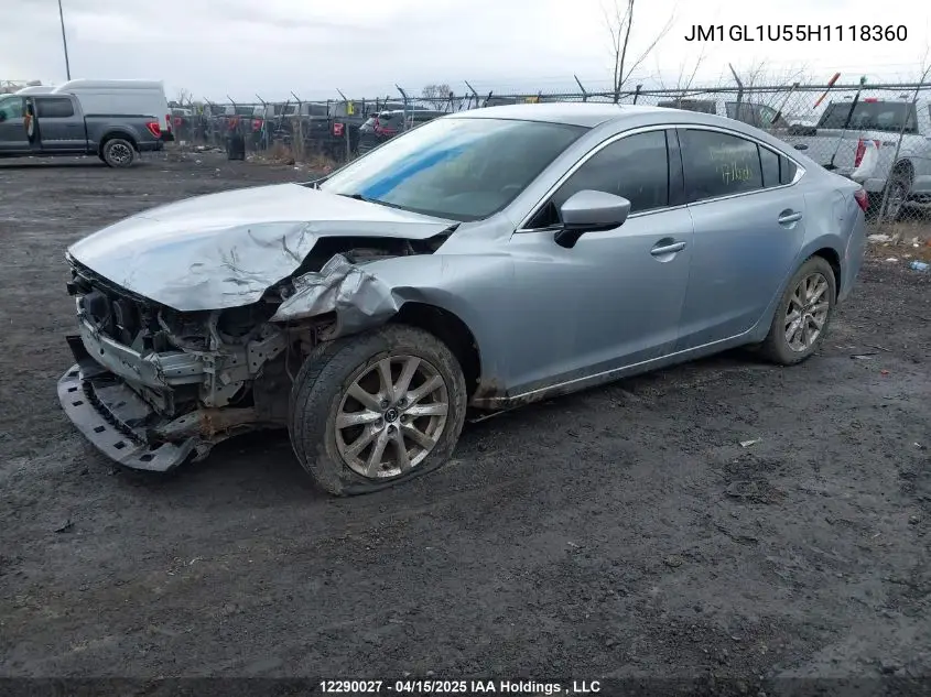 2017 Mazda 6 Sport VIN: JM1GL1U55H1118360 Lot: 12290027