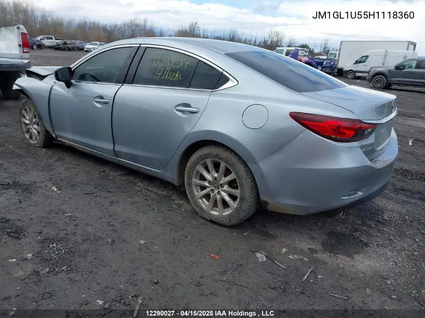 2017 Mazda 6 Sport VIN: JM1GL1U55H1118360 Lot: 12290027