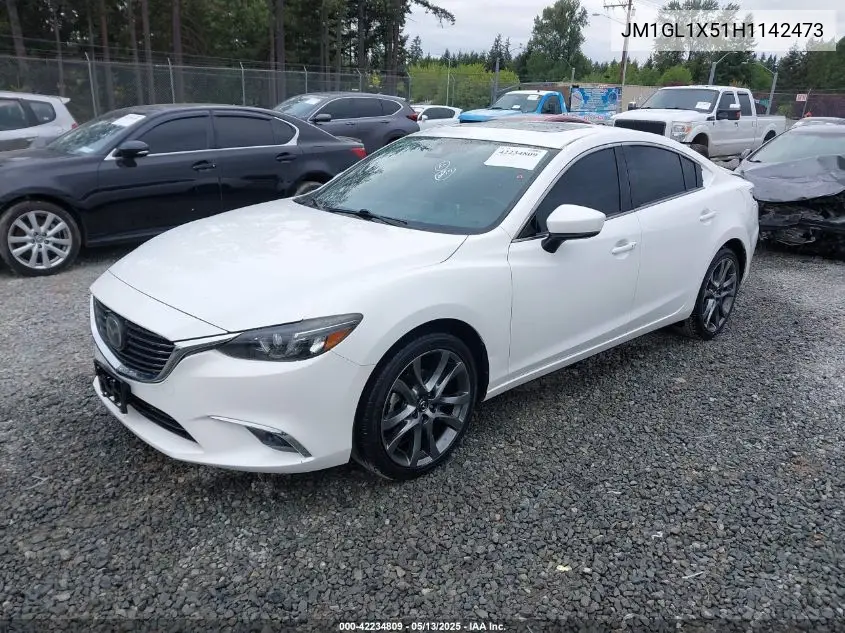 2017 Mazda Mazda6 Grand Touring VIN: JM1GL1X51H1142473 Lot: 42234809