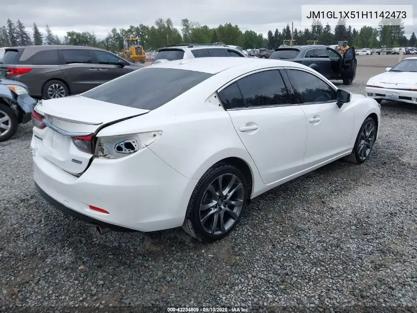 2017 Mazda Mazda6 Grand Touring VIN: JM1GL1X51H1142473 Lot: 42234809