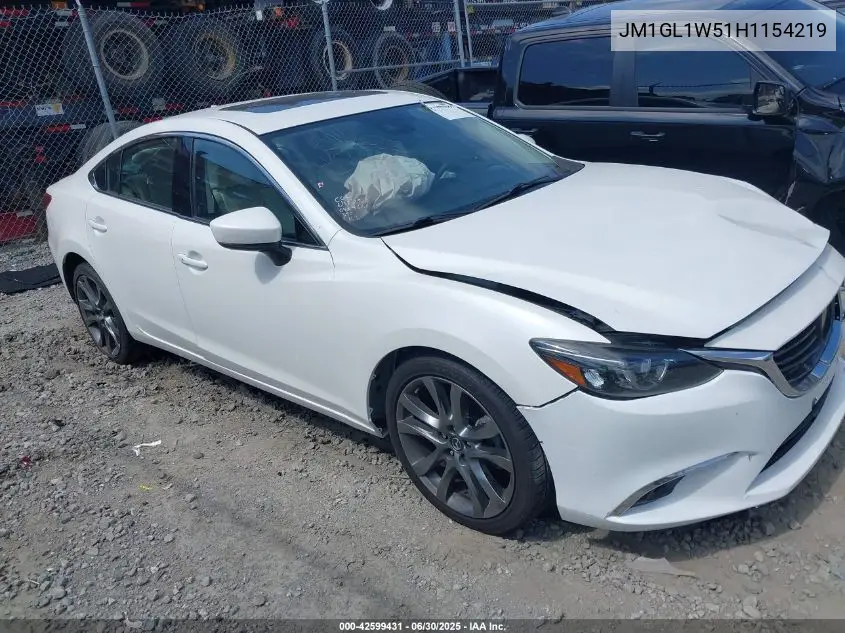 2017 Mazda 6 Grand Touring VIN: JM1GL1W51H1154219 Lot: 42599431
