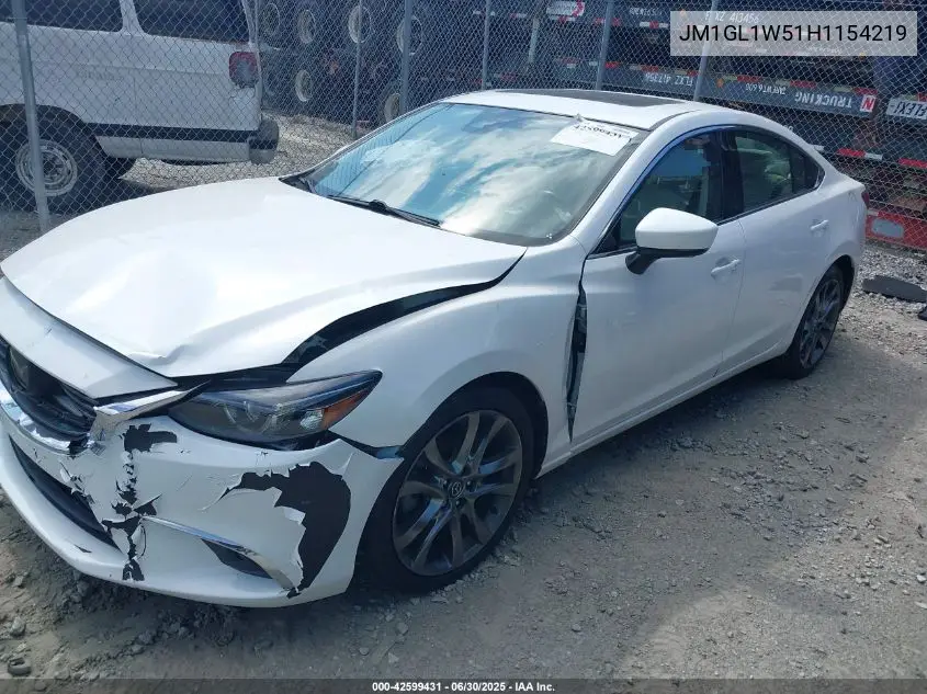 2017 Mazda 6 Grand Touring VIN: JM1GL1W51H1154219 Lot: 42599431