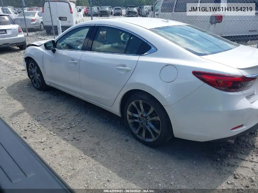 2017 Mazda 6 Grand Touring VIN: JM1GL1W51H1154219 Lot: 42599431