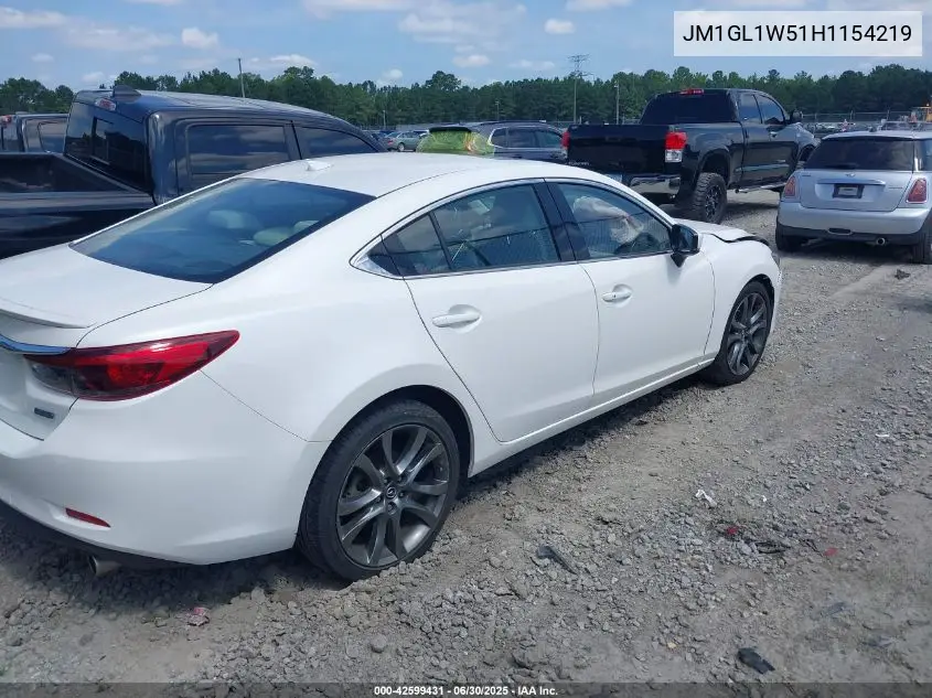 2017 Mazda 6 Grand Touring VIN: JM1GL1W51H1154219 Lot: 42599431
