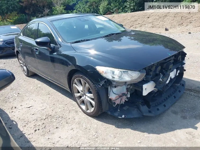 2017 Mazda Mazda6 Touring VIN: JM1GL1V52H1119870 Lot: 42800357