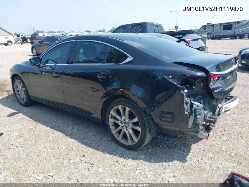 2017 Mazda Mazda6 Touring VIN: JM1GL1V52H1119870 Lot: 42800357