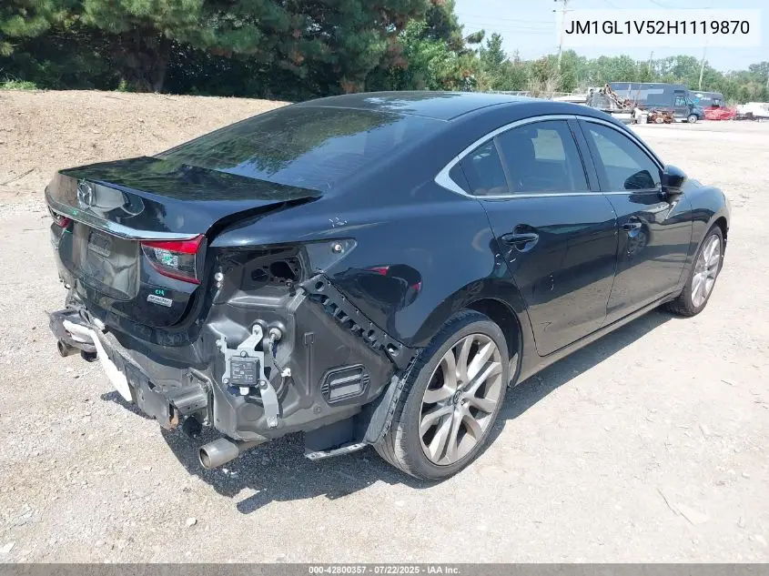 2017 Mazda Mazda6 Touring VIN: JM1GL1V52H1119870 Lot: 42800357