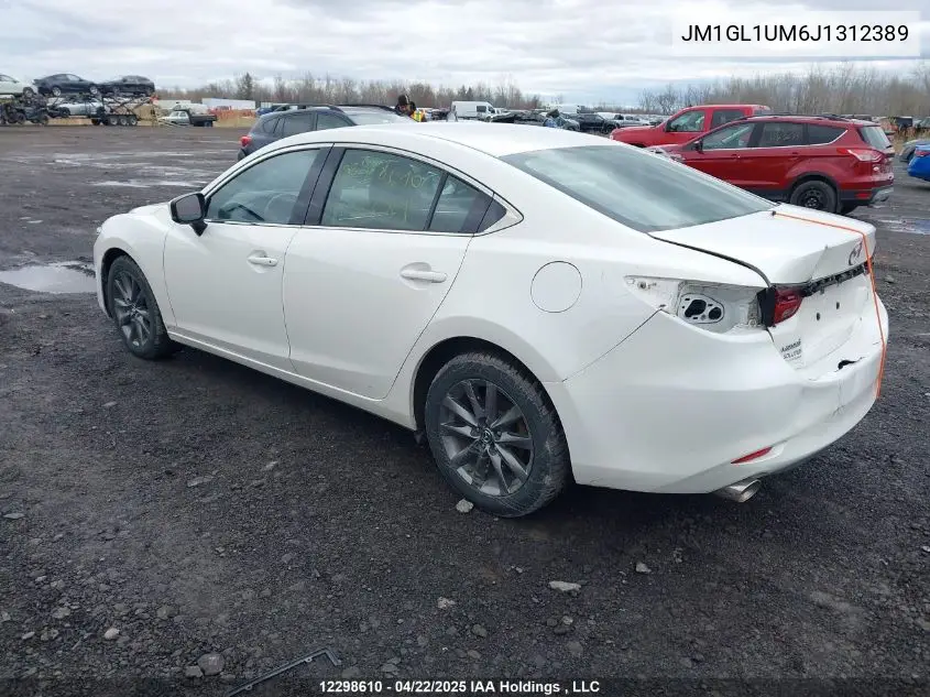 2018 Mazda 6 Sport VIN: JM1GL1UM6J1312389 Lot: 12298610