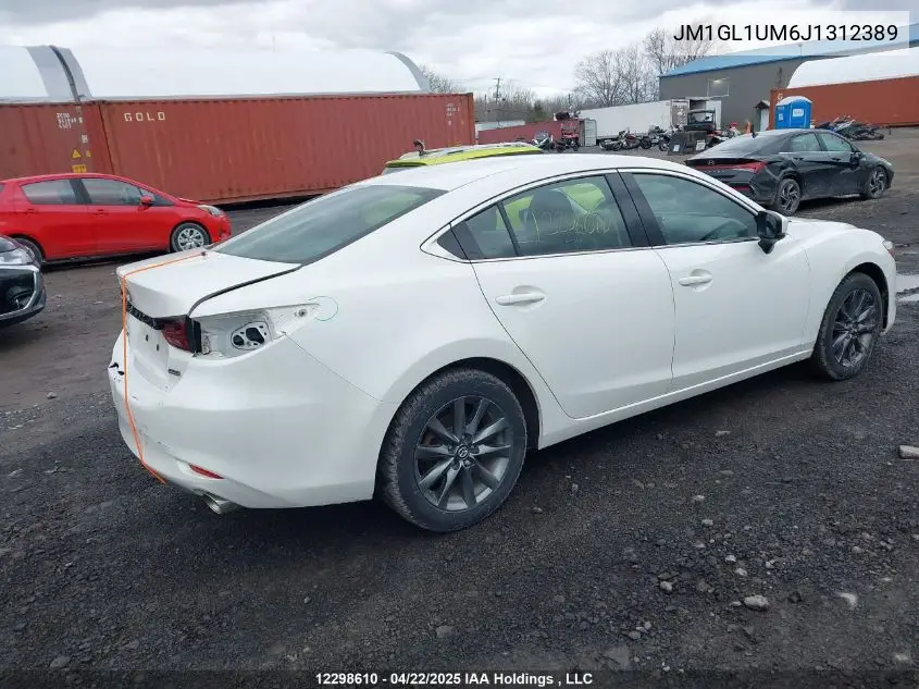 2018 Mazda 6 Sport VIN: JM1GL1UM6J1312389 Lot: 12298610