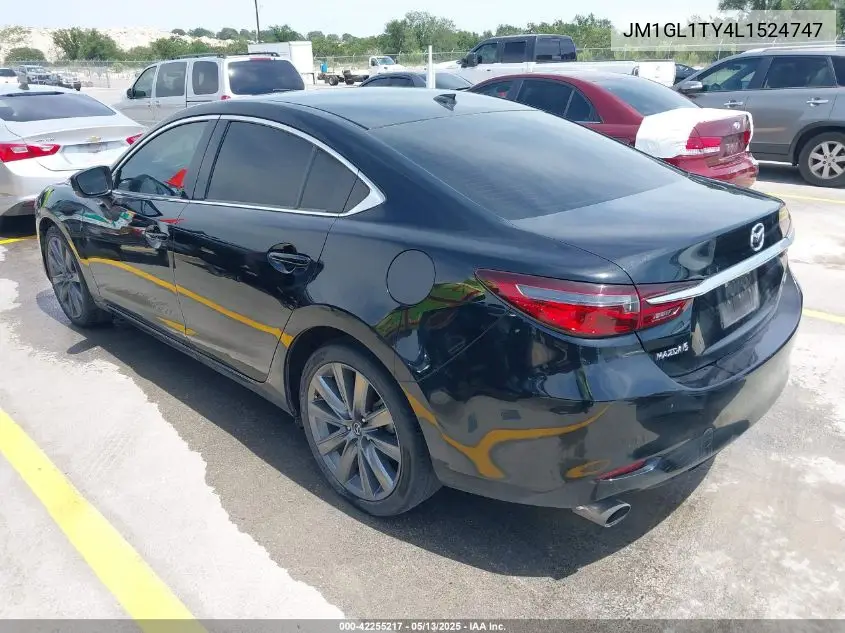2020 Mazda Mazda6 Grand Touring VIN: JM1GL1TY4L1524747 Lot: 42255217