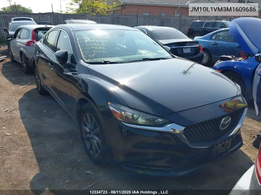 2021 Mazda 6 Touring VIN: JM1GL1VM3M1609686 Lot: 12334723