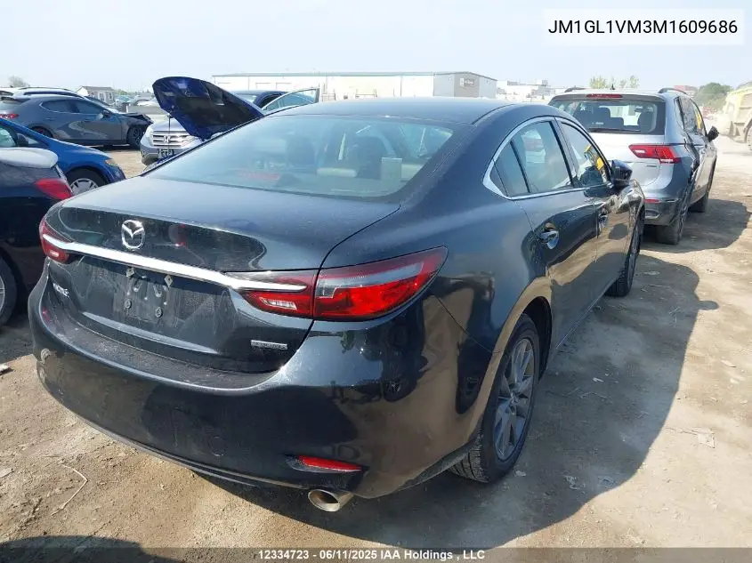 2021 Mazda 6 Touring VIN: JM1GL1VM3M1609686 Lot: 12334723