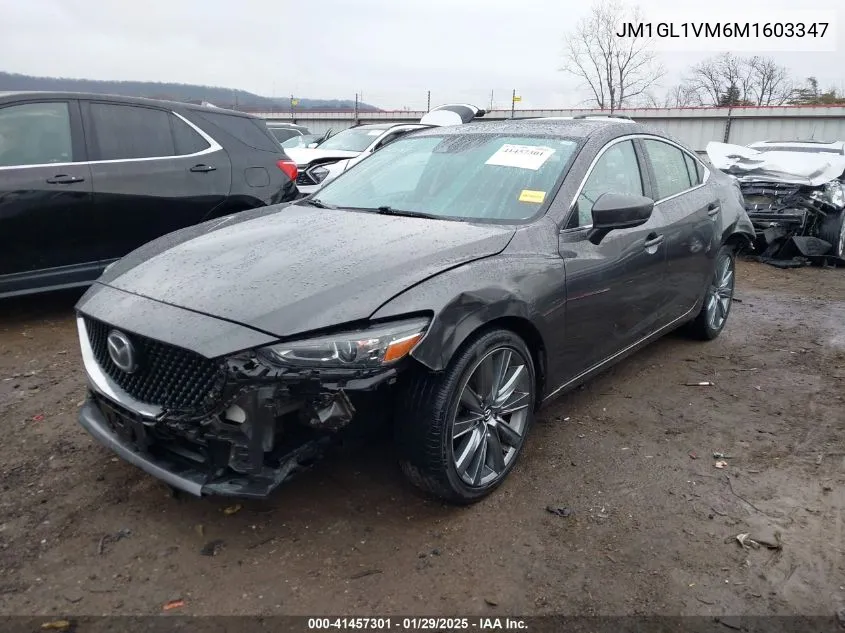2021 Mazda Mazda6 Touring VIN: JM1GL1VM6M1603347 Lot: 41457301