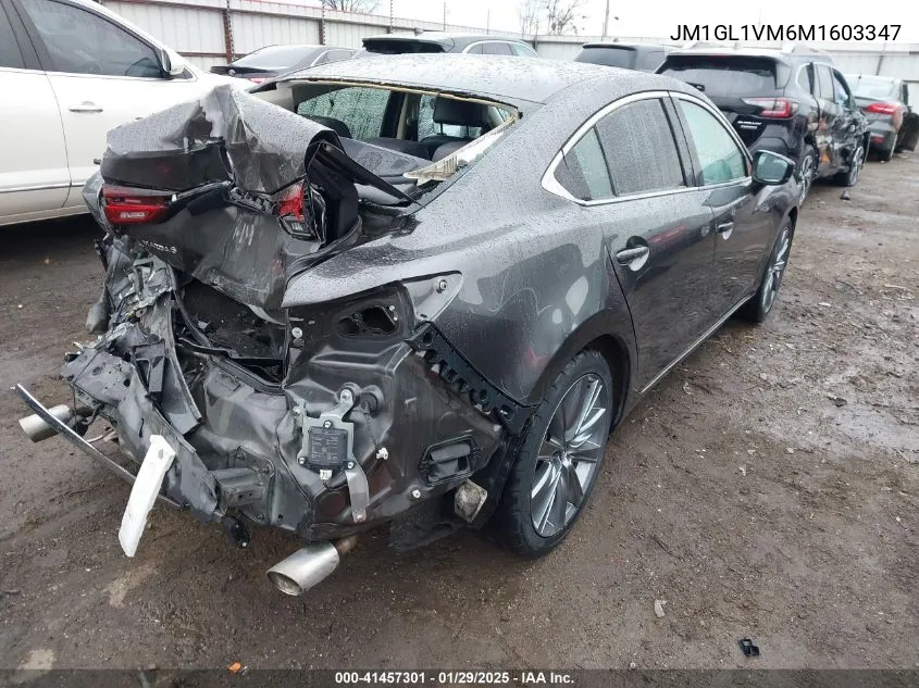 2021 Mazda Mazda6 Touring VIN: JM1GL1VM6M1603347 Lot: 41457301