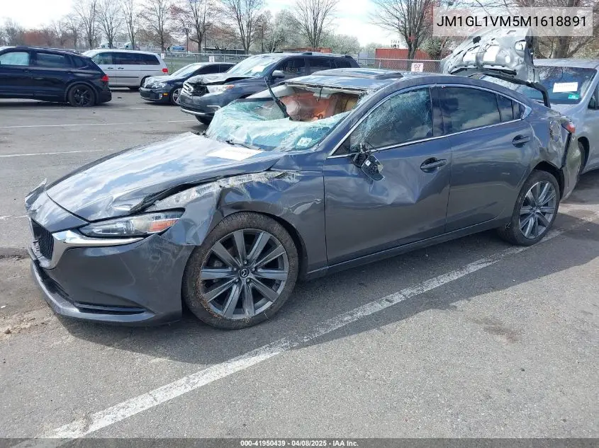 2021 Mazda Mazda6 Touring VIN: JM1GL1VM5M1618891 Lot: 41950439