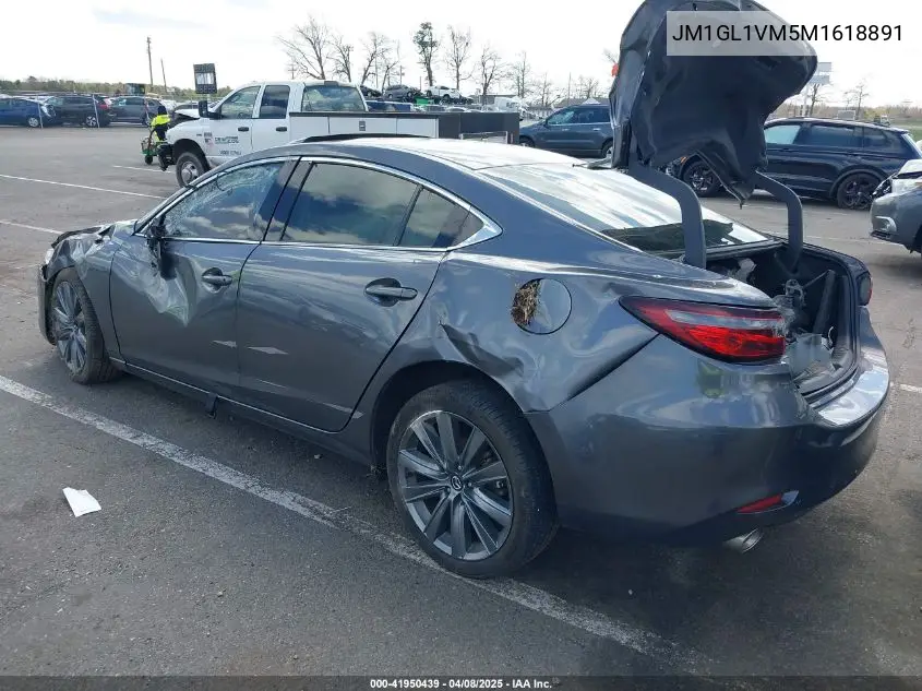 2021 Mazda Mazda6 Touring VIN: JM1GL1VM5M1618891 Lot: 41950439
