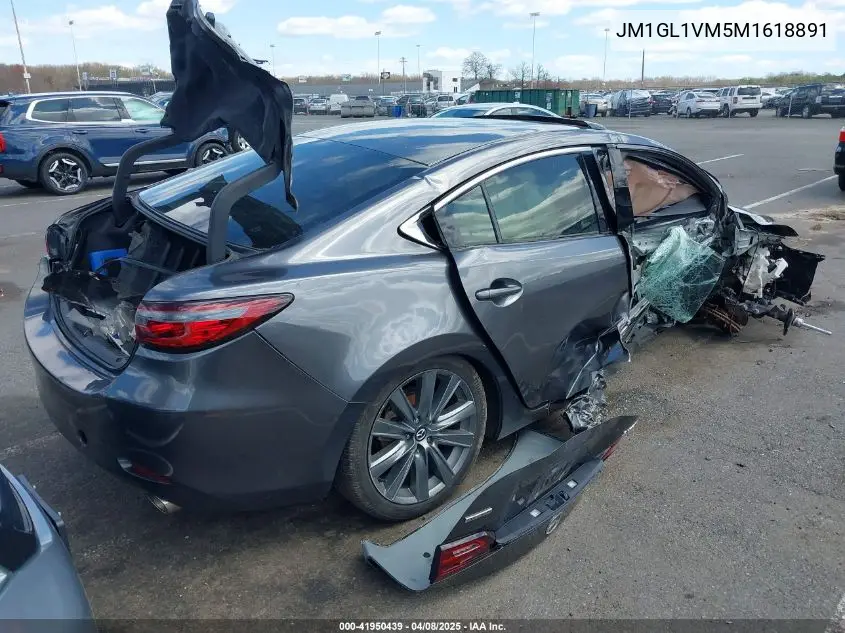 2021 Mazda Mazda6 Touring VIN: JM1GL1VM5M1618891 Lot: 41950439