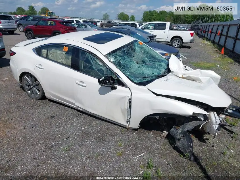2021 Mazda Mazda6 Touring VIN: JM1GL1VM5M1603551 Lot: 42066033