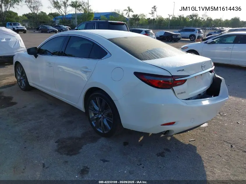 2021 Mazda Mazda6 Touring VIN: JM1GL1VM5M1614436 Lot: 42233189