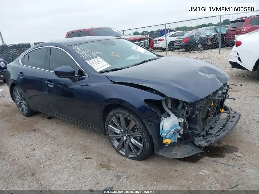 2021 Mazda Mazda6 Touring VIN: JM1GL1VM8M1600580 Lot: 42430021
