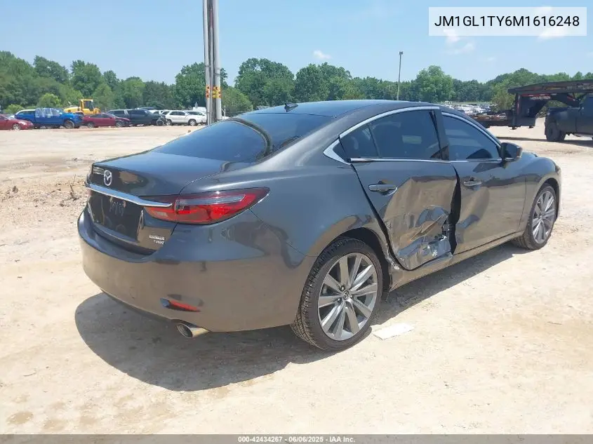 2021 Mazda Mazda6 Grand Touring VIN: JM1GL1TY6M1616248 Lot: 42434267