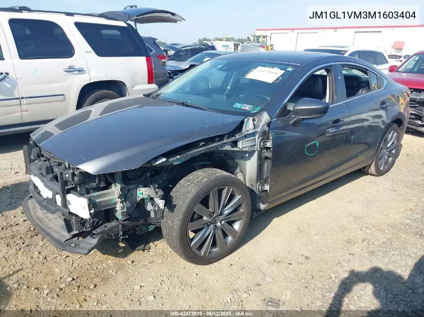 2021 Mazda Mazda6 Touring VIN: JM1GL1VM3M1603404 Lot: 42472919