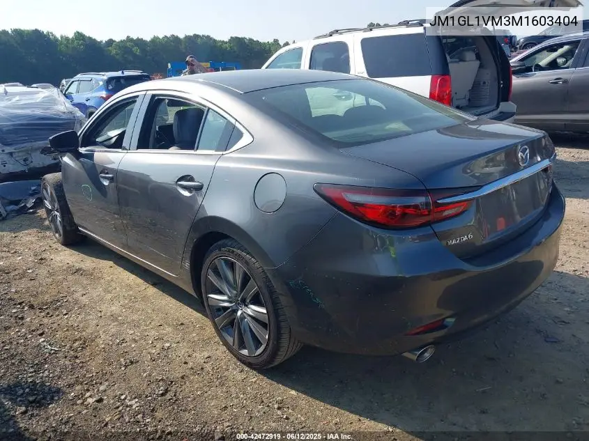 2021 Mazda Mazda6 Touring VIN: JM1GL1VM3M1603404 Lot: 42472919