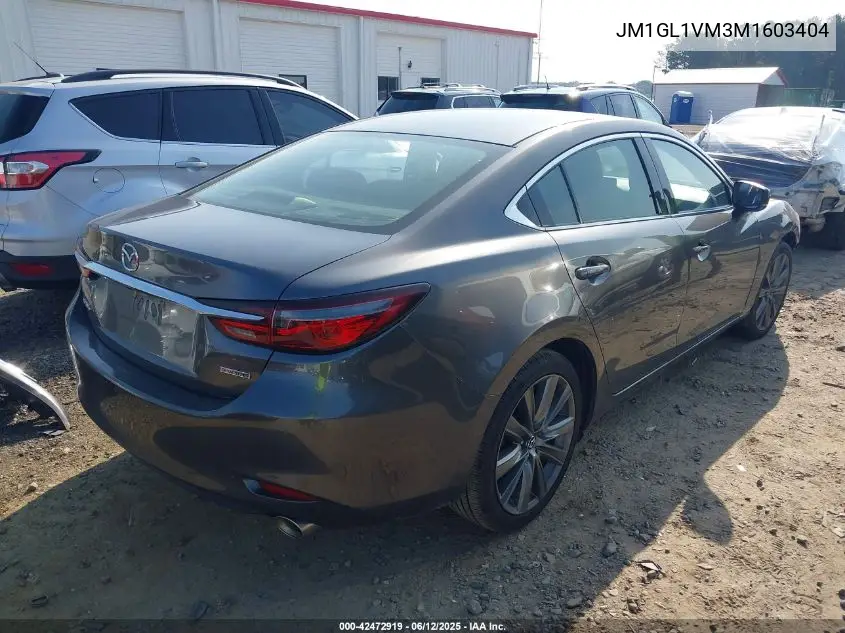 2021 Mazda Mazda6 Touring VIN: JM1GL1VM3M1603404 Lot: 42472919