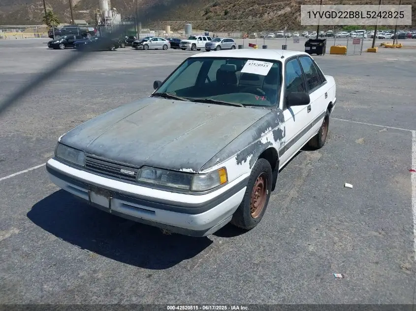 1990 Mazda 626 Dx/Lx VIN: 1YVGD22B8L5242825 Lot: 42520515