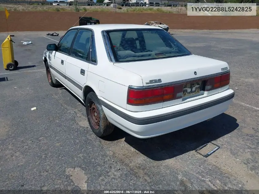 1990 Mazda 626 Dx/Lx VIN: 1YVGD22B8L5242825 Lot: 42520515