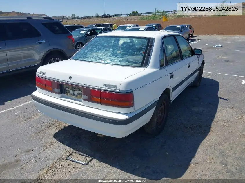 1990 Mazda 626 Dx/Lx VIN: 1YVGD22B8L5242825 Lot: 42520515
