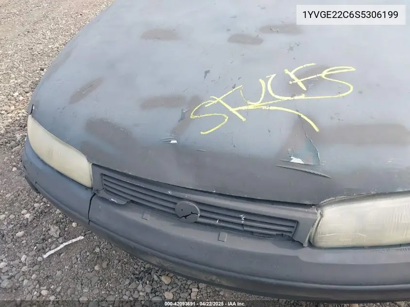 1995 Mazda 626 Dx/Lx VIN: 1YVGE22C6S5306199 Lot: 42093691