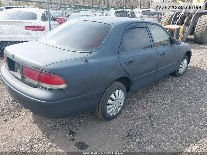 1995 Mazda 626 Dx/Lx VIN: 1YVGE22C6S5306199 Lot: 42093691