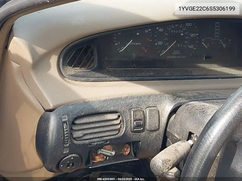 1995 Mazda 626 Dx/Lx VIN: 1YVGE22C6S5306199 Lot: 42093691