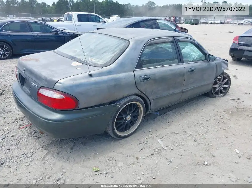 1998 Mazda 626 Es V6/Lx V6 VIN: 1YVGF22D7W5707322 Lot: 42334677