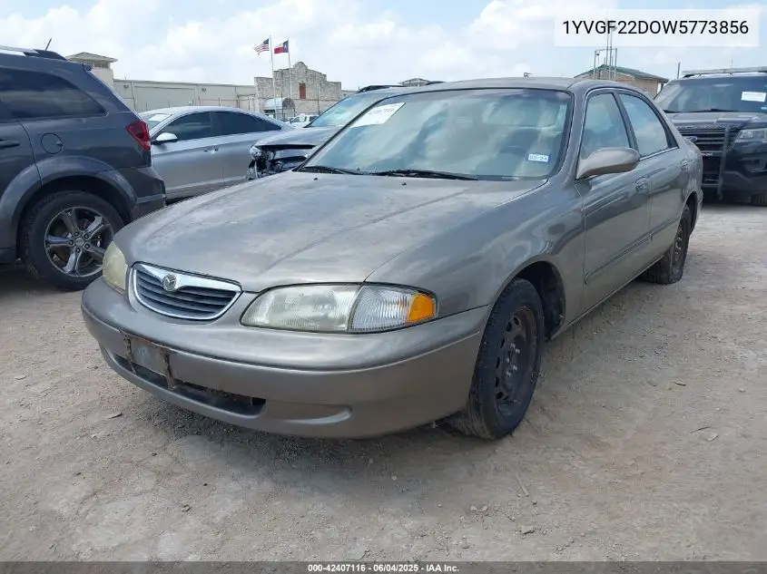 1998 Mazda 626 Es/Lx VIN: 1YVGF22DOW5773856 Lot: 42407116