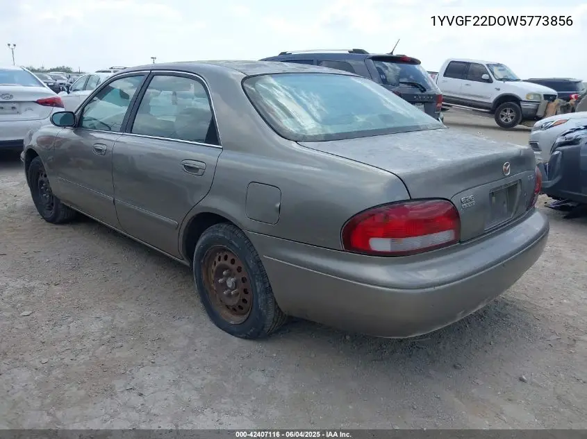 1998 Mazda 626 Es/Lx VIN: 1YVGF22DOW5773856 Lot: 42407116