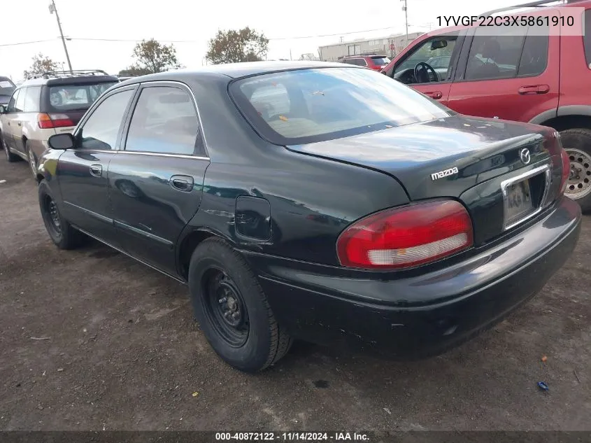 1999 Mazda 626 Es/Lx VIN: 1YVGF22C3X5861910 Lot: 40872122