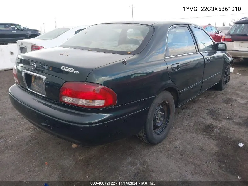 1999 Mazda 626 Es/Lx VIN: 1YVGF22C3X5861910 Lot: 40872122